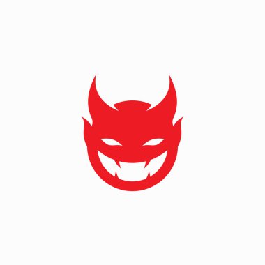 Şeytan logo sembolü vektör şablonu