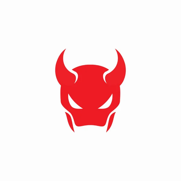 Teufel Logo Symbol Vektorvorlage lizenzfreie Stockillustrationen