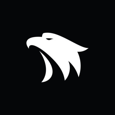 Kartal kafası basit vektör logosu tasarımı