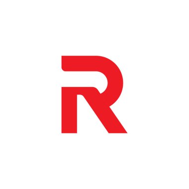 R harfi Logo şablonu tasarlamak vektör