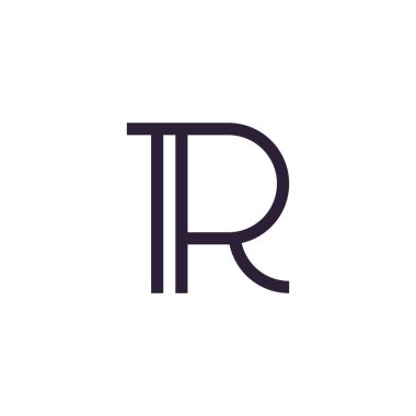 R harfi Logo şablonu tasarlamak vektör