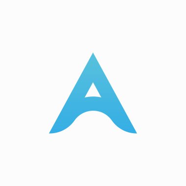 A harfi logo vektör şablon ögesi