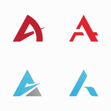 A harfi logo vektör şablon ögesi