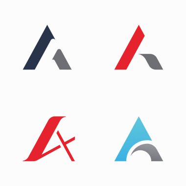 A harfi logo vektör şablon ögesi