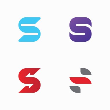 S harfi logo vektör şablonu. Yaratıcı S Letter ilk logo tasarımı