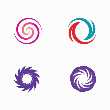 girdap simgesi logo vektör tasarım şablonu