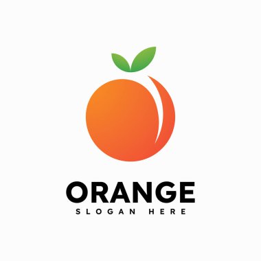 Turuncu logo tasarım sembolü. Vektör illüstrasyonu