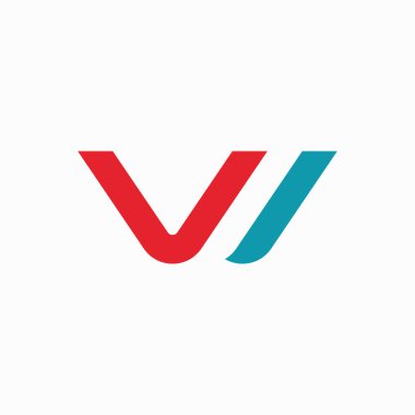 İlk harf W logo vektörü şablonu