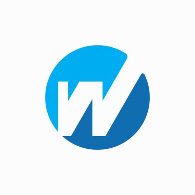 İlk harf W logo vektörü şablonu