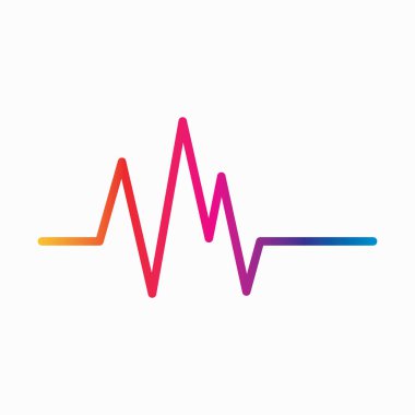 ses dalgası ilüstrasyon logo vektör şablonu