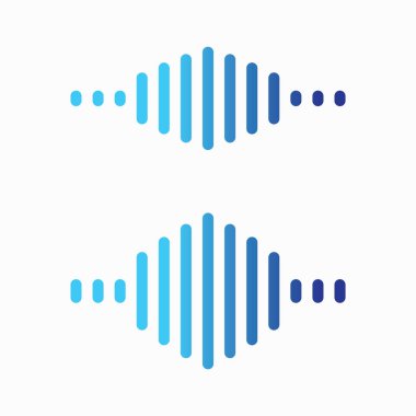 ses dalgası ilüstrasyon logo vektör şablonu