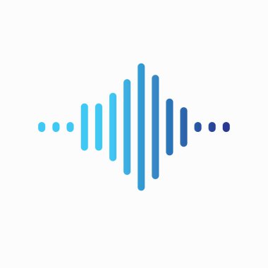 ses dalgası ilüstrasyon logo vektör şablonu
