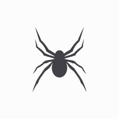 Örümcek logosu şablon vektörü ve simgesi 