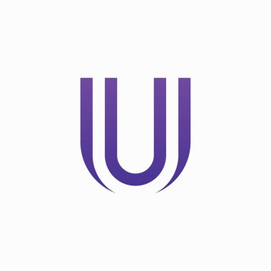 U harfi logo tasarım şablonu 