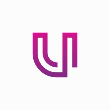 U harfi logo tasarım şablonu 