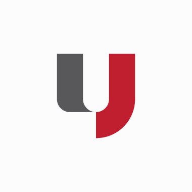 U harfi logo tasarım şablonu 