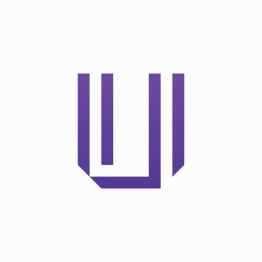 U harfi logo tasarım şablonu 