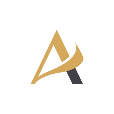 A harfi logo vektör şablon ögesi