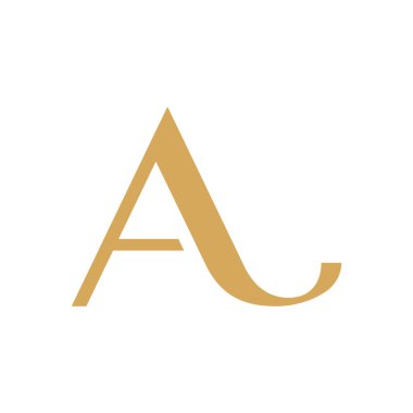 A harfi logo vektör şablon ögesi