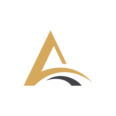 A harfi logo vektör şablon ögesi