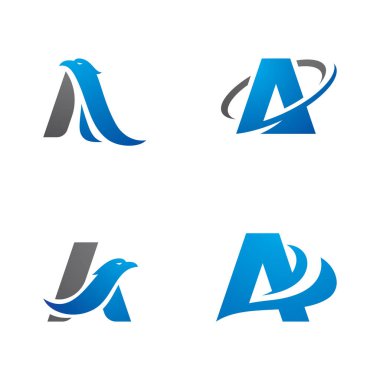 A harfi logo vektör şablon ögesi