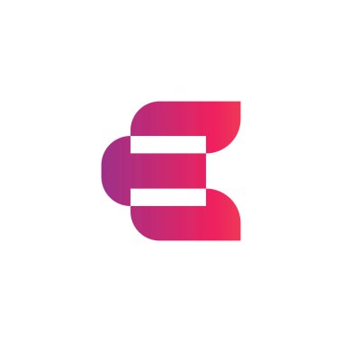 E harfi logo tasarım vektör şablonu