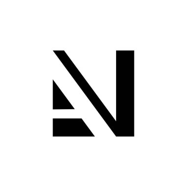An, NA, A, N soyut harfler logo sembolü