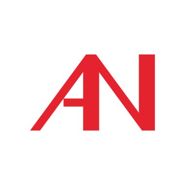 An, NA, A, N soyut harfler logo sembolü