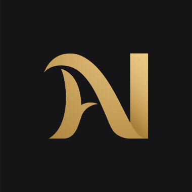 An, NA, A, N soyut harfler logo sembolü