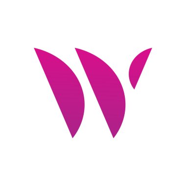 İlk harf W logo vektörü şablonu