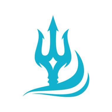 Trident Logo Şablonu vektör çizimi