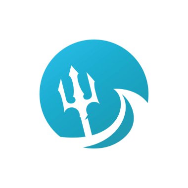 Trident Logo Şablonu vektör çizimi