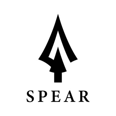 Mızrak logo vektör şablon tasarımı