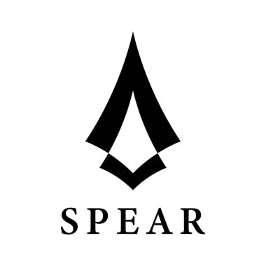 Mızrak logo vektör şablon tasarımı