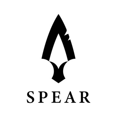 Mızrak logo vektör şablon tasarımı