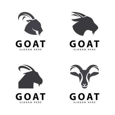Keçi Logosu ve sembol vektör simgesi