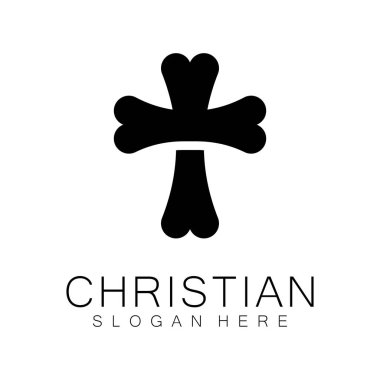 Hıristiyan Kilisesi logosu yaratıcı Cross tasarım vektörü