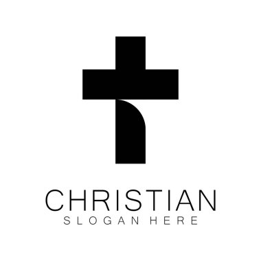 Hıristiyan Kilisesi logosu yaratıcı Cross tasarım vektörü