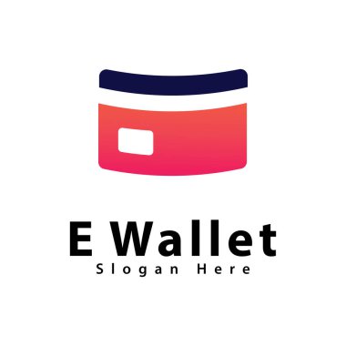 E cüzdan logo sembolü vektör tasarım şablonu