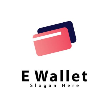 E cüzdan logo sembolü vektör tasarım şablonu