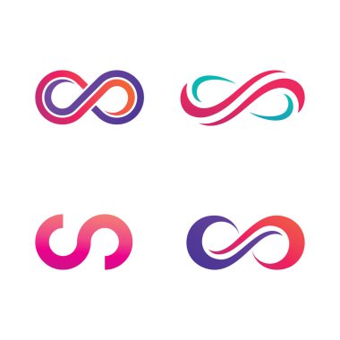 Sonsuzluk logo taşıyıcı şablonu tasarımı