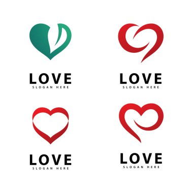 Love People Heart Logo vektörü