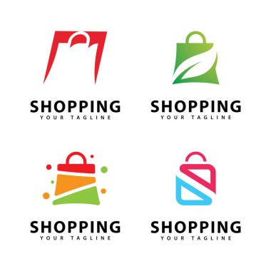 Shopping Bag Logo Icon Design Vector