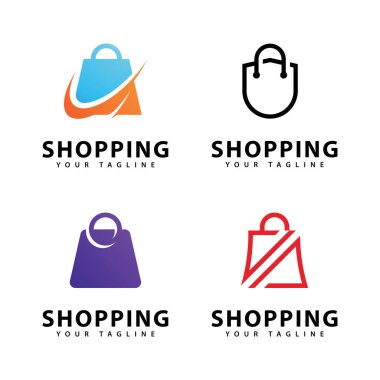 Shopping Bag Logo Icon Design Vector