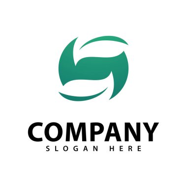 Doğal Yaprak logosu sembolü, basit yaprak logosu. 