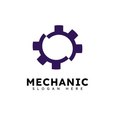 Mekanik Vites Logosu Vektör Elementi