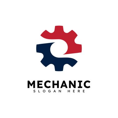 Mekanik Vites Logosu Vektör Elementi