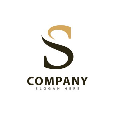 S harfi logo tasarımı. Marka için S logosu tasarımı