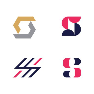 S harfi logo tasarımı. Marka için S logosu tasarımı