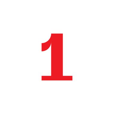1 numaralı logo sembolü dizayn şablonu